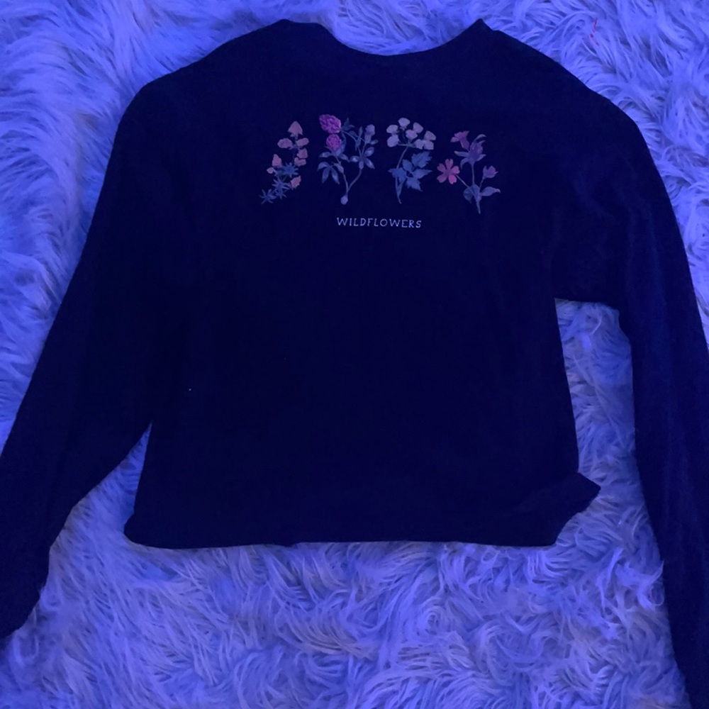 Wildflower Black Long Sleeve Top